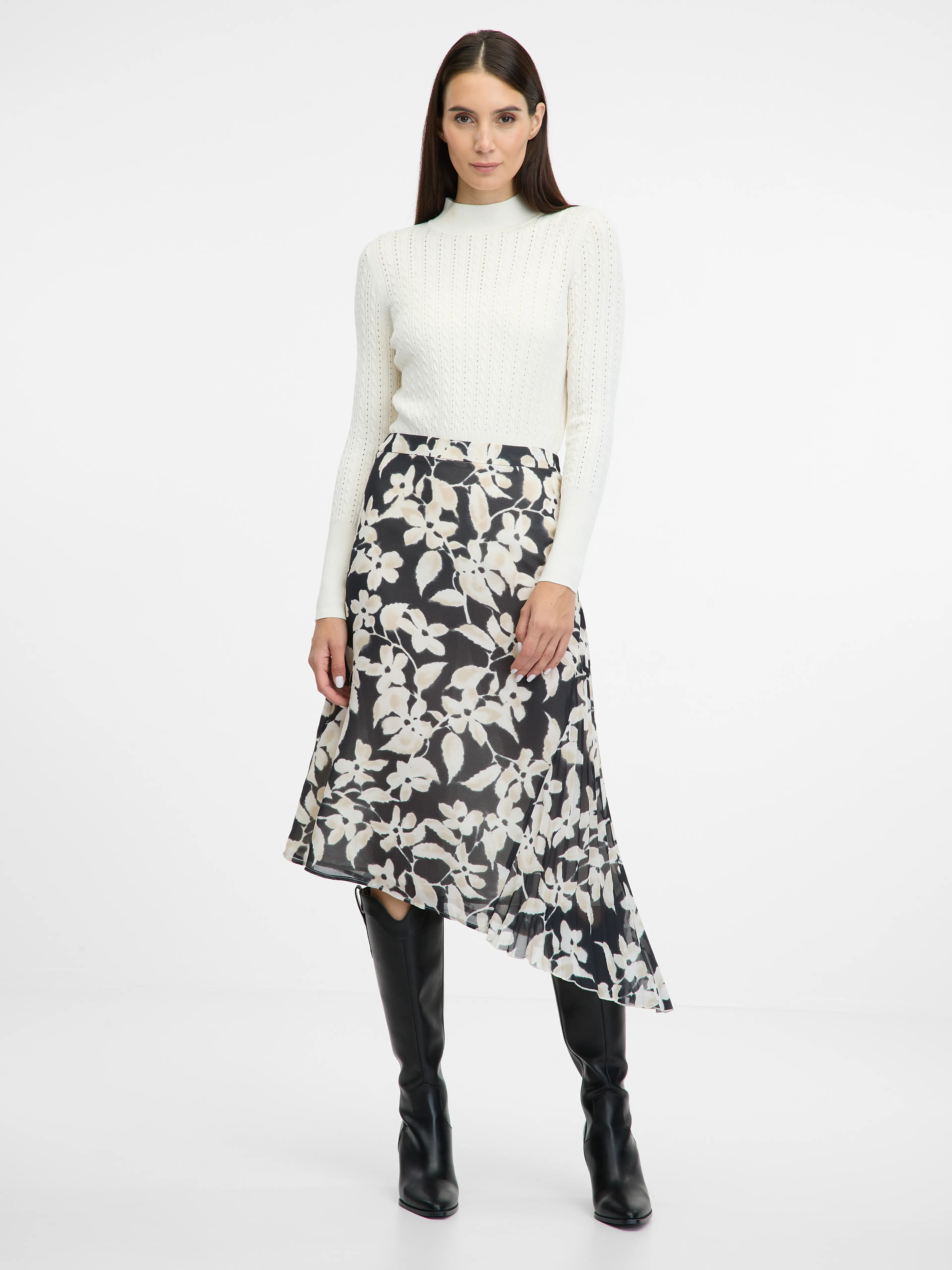 Schwarzer Damen-Midirock ORSAY