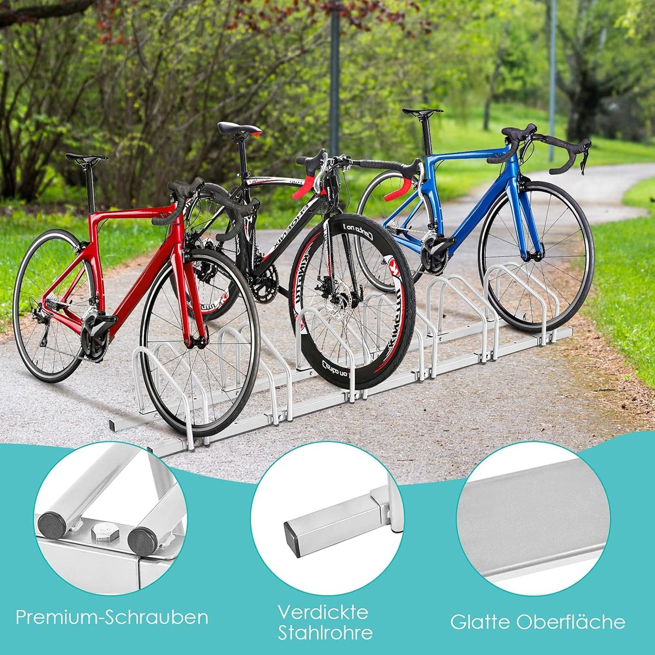 Costway Fahrradständer Standparker Bodenständer