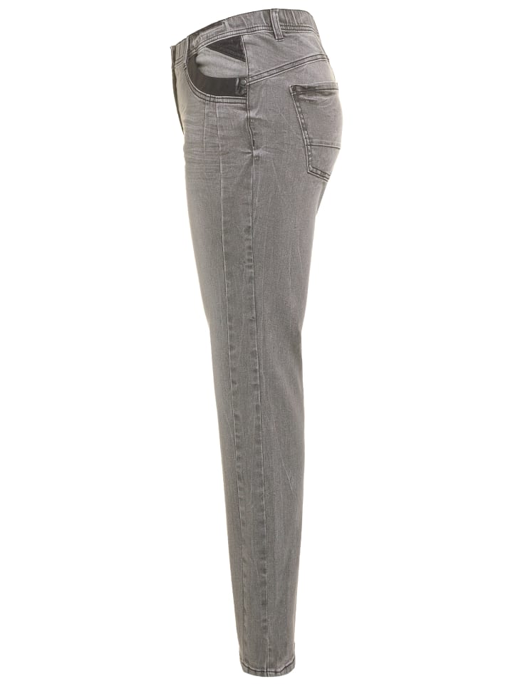 Ulla Popken Hose in grey denim günstig kaufen