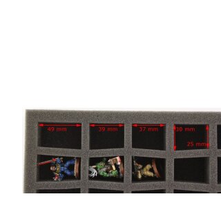 Feldherr Full-Size mit 45 konischen Fächern und angeklebtem Boden
