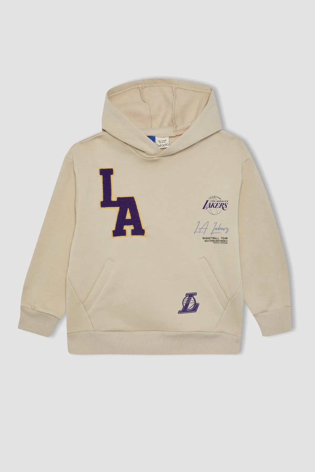 DeFacto  Nba Los Angeles Lakers Kapuzen-Sweatshirt mit Oversize-Passform für Jungen