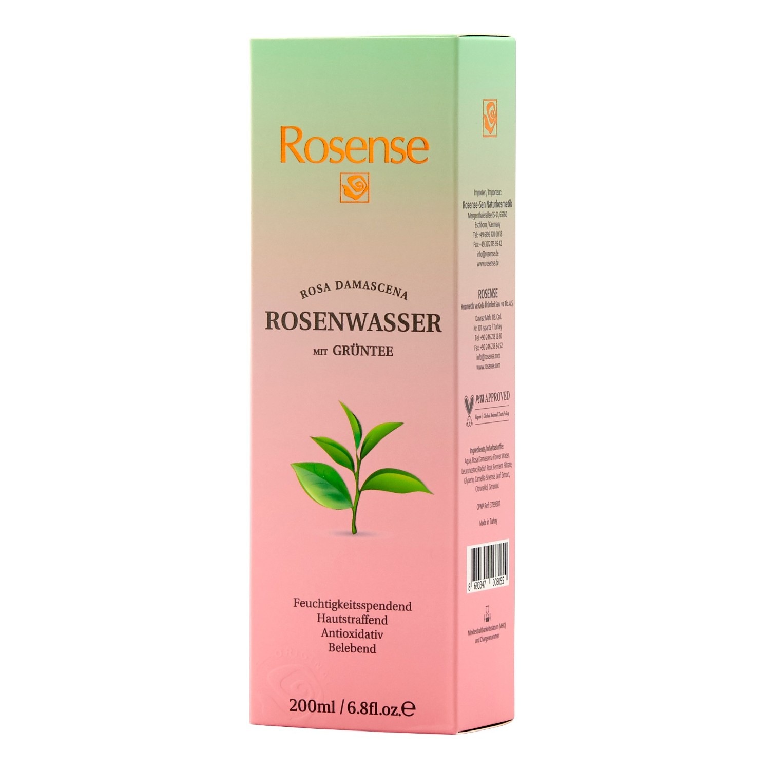 Rosenwasser mit Grüntee