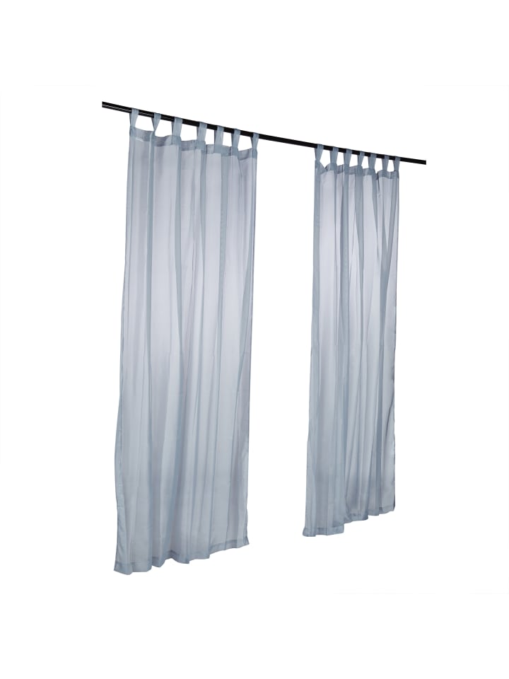 relaxdays 2x Vorhänge in Silber - (L)245 x (B)140 cm günstig kaufen onesize
