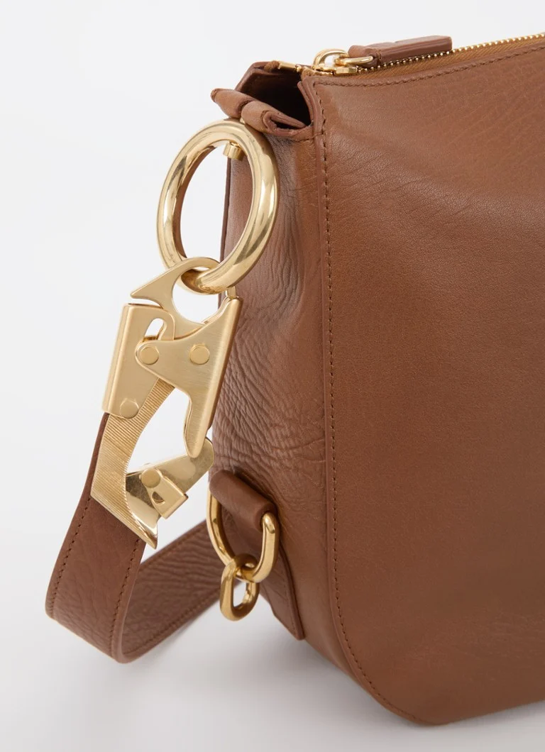 Geantă de umăr mică din piele de vițel Burberry Knight
