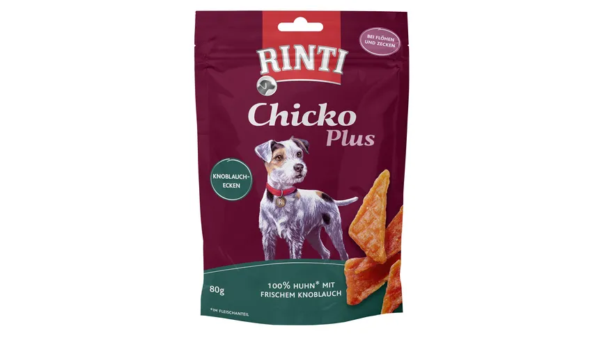 RINTI Hundesnack Chicko Plus Knoblauch-Ecken 80 g