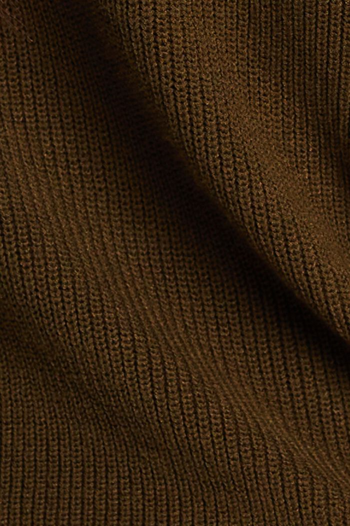 Rippstrickpullover mit Rollkragen