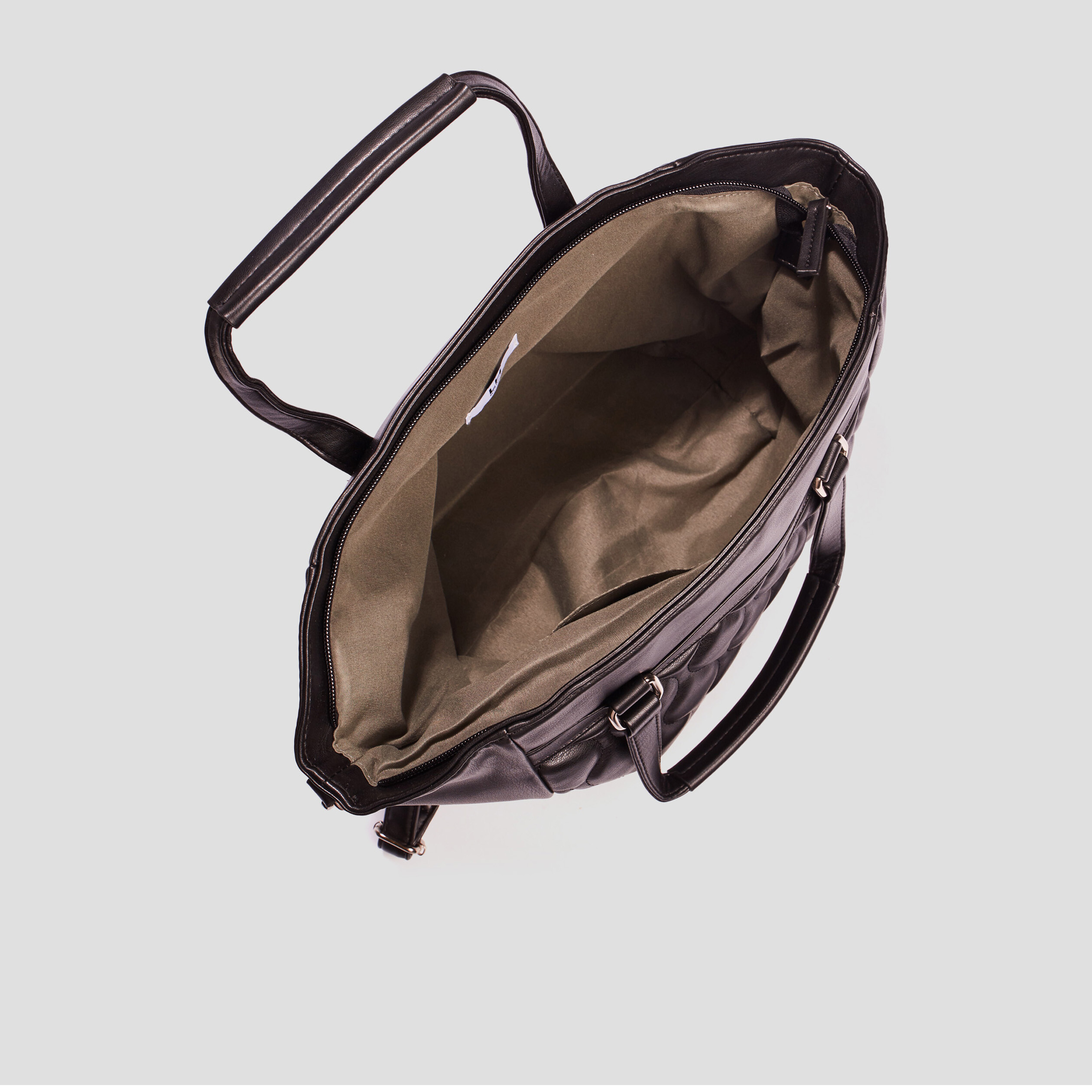 Sac cabas matelassé noir femme | La Halle