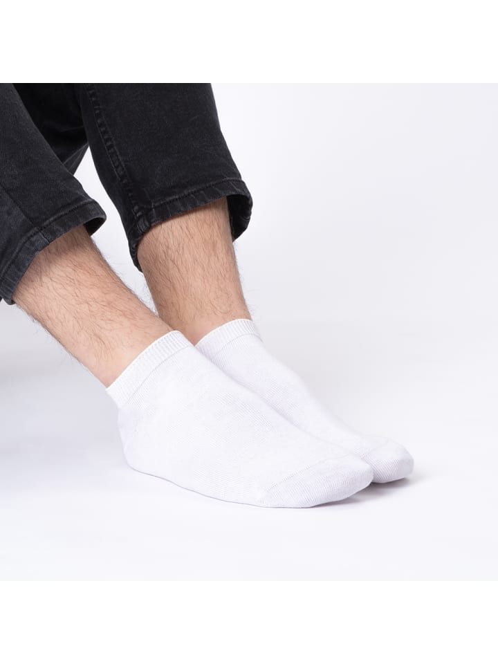 Occulto 10er Pack 100% Baumwolle Sneaker Socken Ingmar in Weiß günstig kaufen 43-46