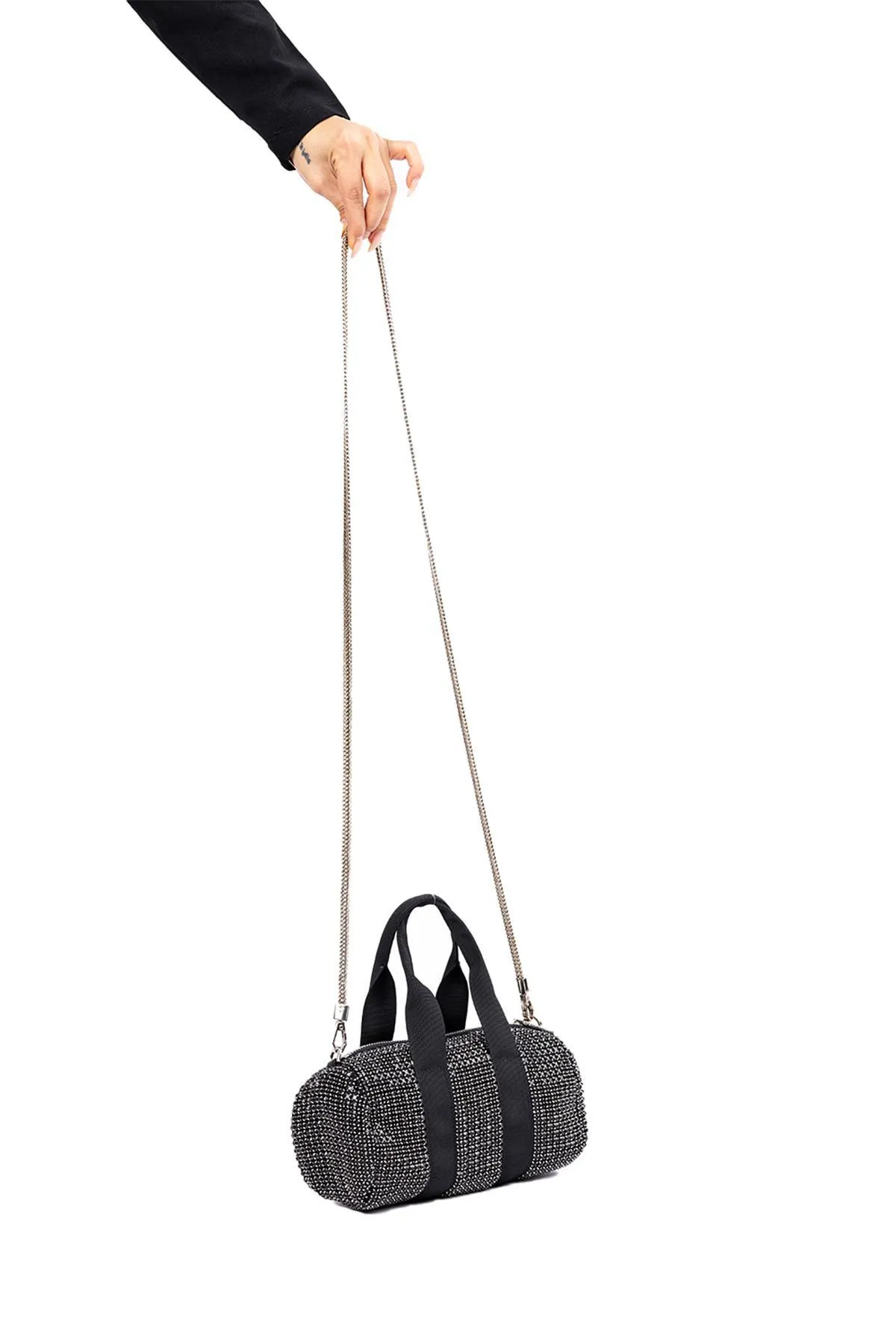 Getcho  Roset Damen-Zylinderhandtasche und Abendkleidtasche mit Steinstickerei