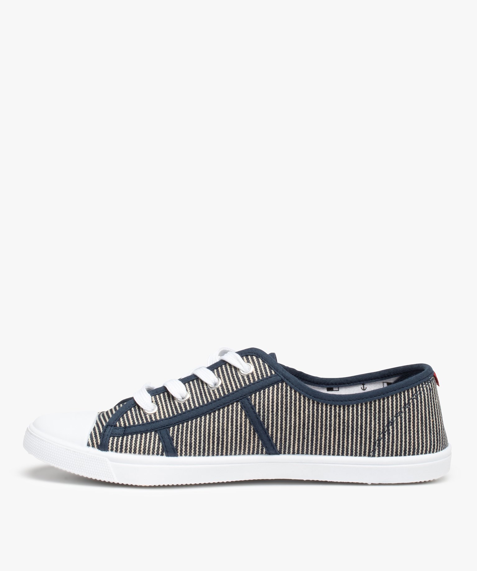 Baskets femme en toile à bout renforcé – Terre de Marins marine | GEMO