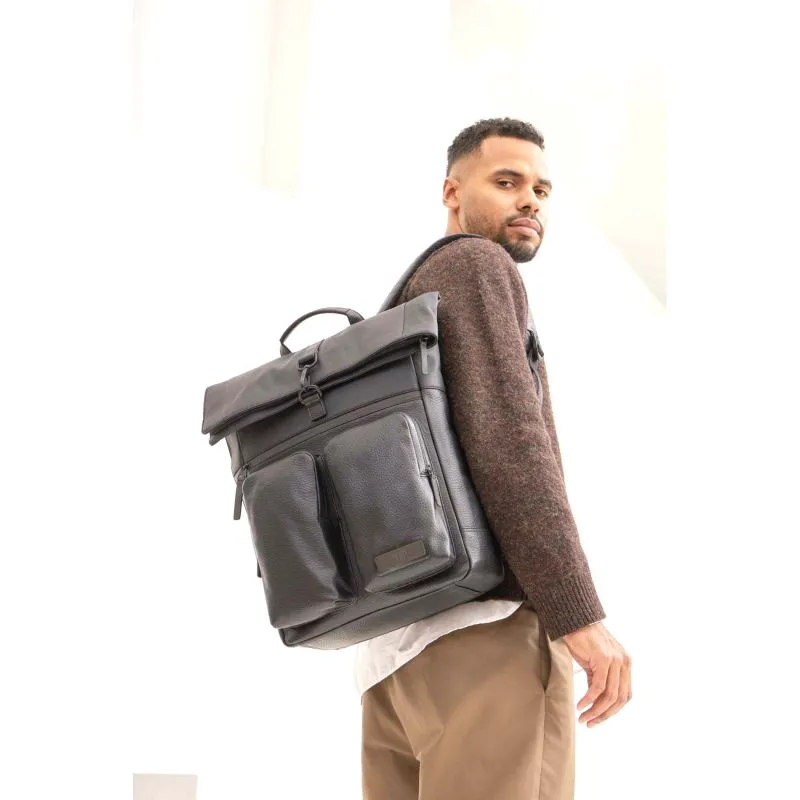 Jost STOCKHOLM Kurierrucksack mit Fronttasche - schwarz