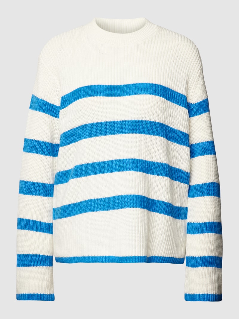 Strickpullover mit Streifenmuster Modell 'SABINA' in offwhite