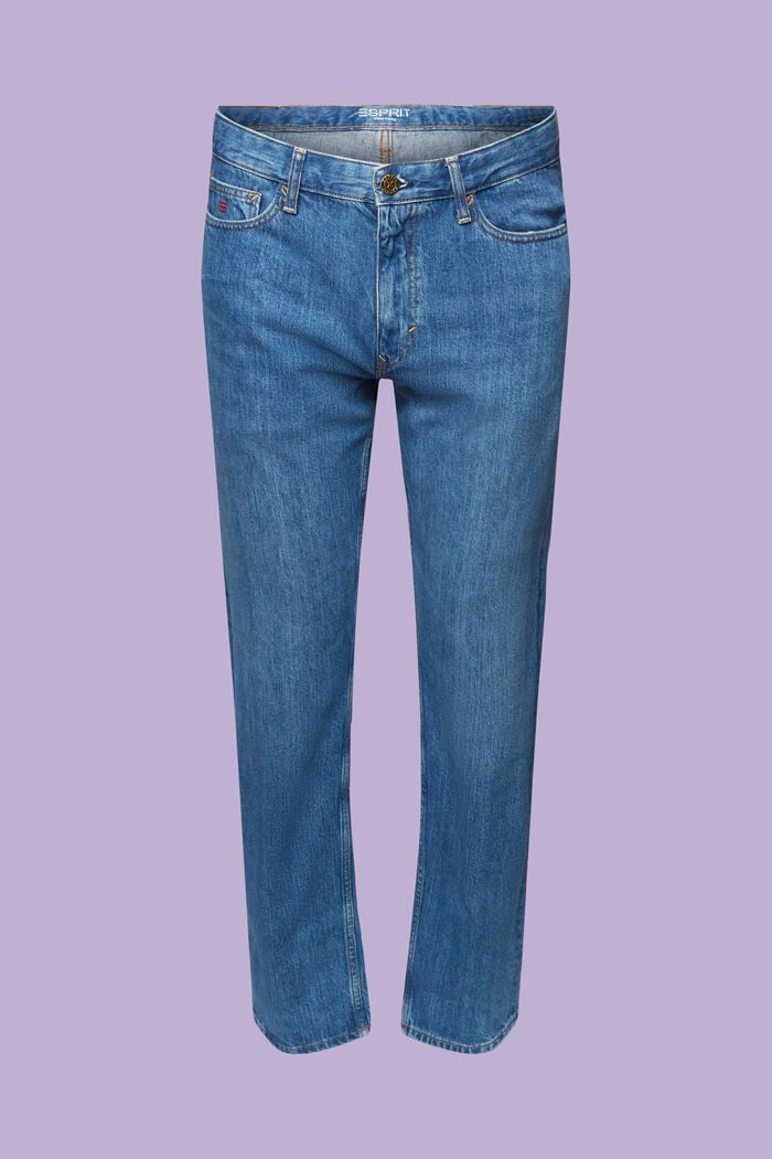 Jeans mit geradem Bein und mittlerer Bundhöhe