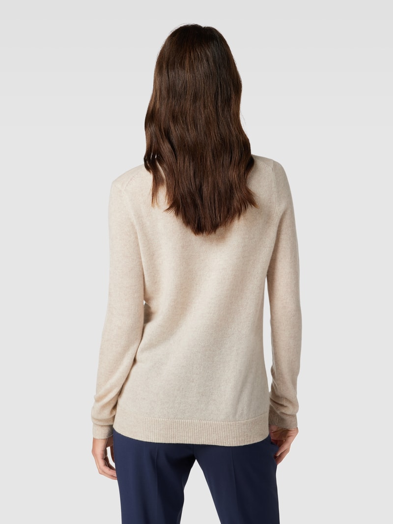 Kaschmirpullover in melierter Optik in beige meliert