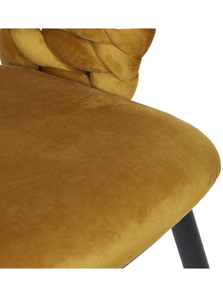 Rétro Chic Esszimmerstuhl ''Sawyer'' in Gelb - (B)63 x (H)83 x (T)54 cm günstig kaufen onesize