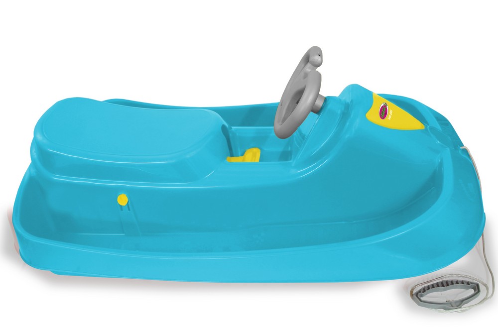 Jamara e.K. JAMARA-461101-Snow Play Bob Ralley 100 cm blau mit Lenkrad