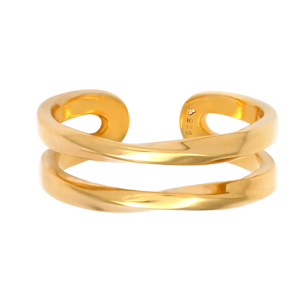 Elli Elli Bague Zweireihig offen verstellbar 925er Silber Bague