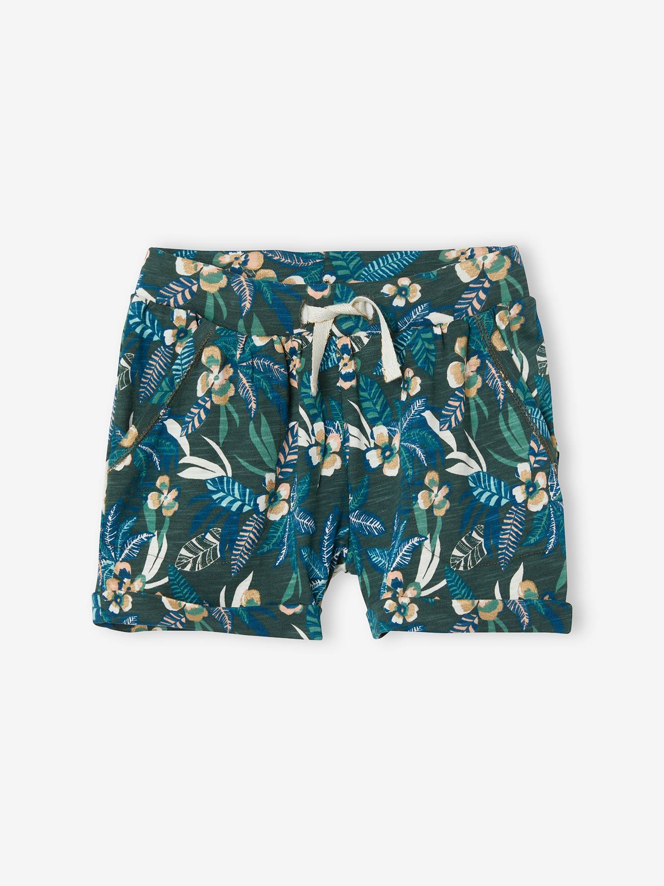 Lot de 2 shorts en jersey fille vert d'eau