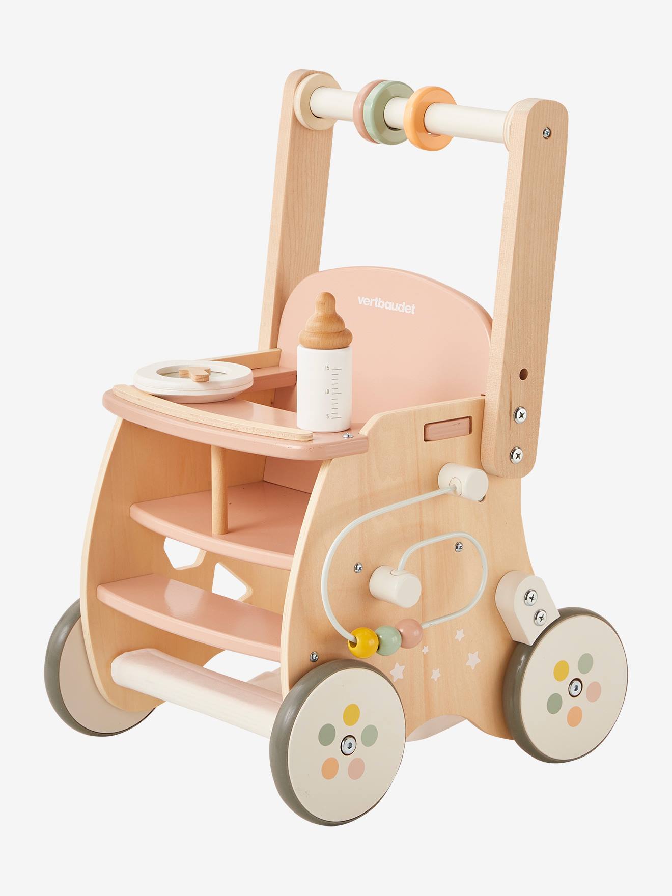 Chariot de marche poussette en bois FSC® vert