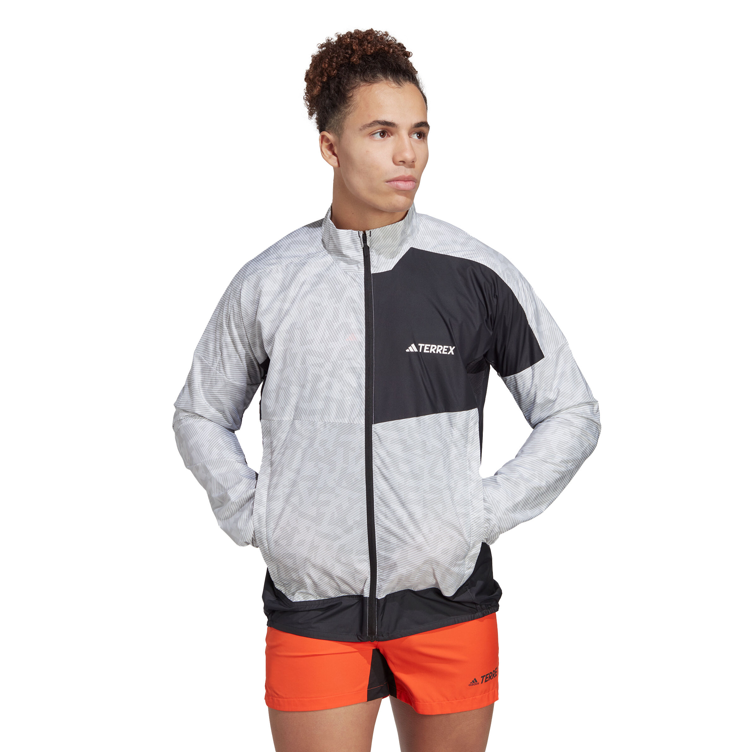 Trail Wind Laufjacke Herren - Weiß, Schwarz