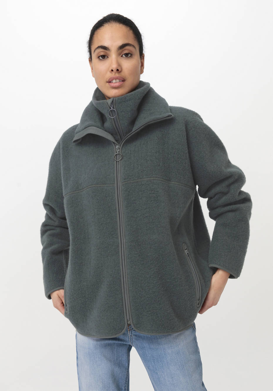 Wollfleece Jacke aus reiner Bio-Merinowolle