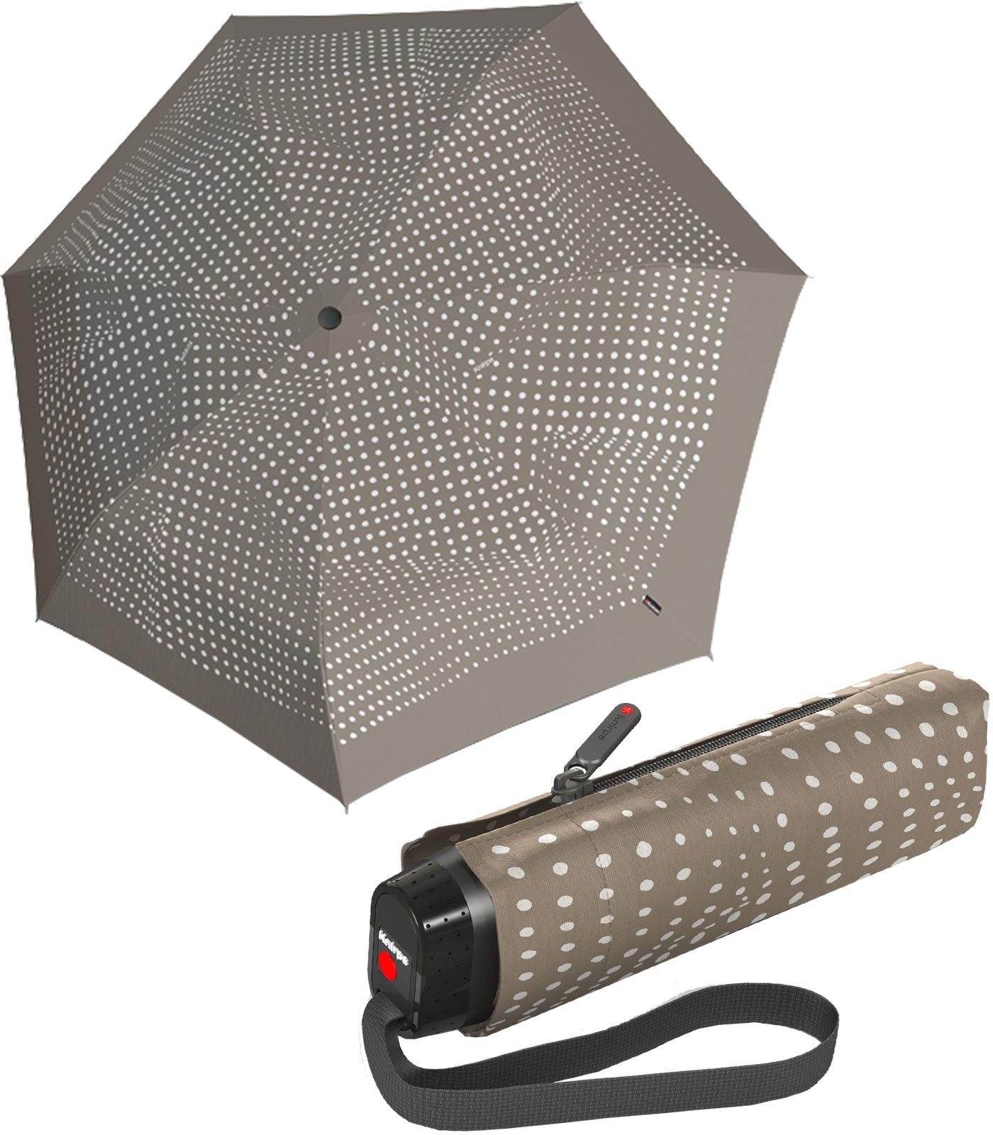 Knirps® Taschenregenschirm leichter, besonders kompakter Schirm für Damen, sehr klein und leicht, ein guter Notfallschirm