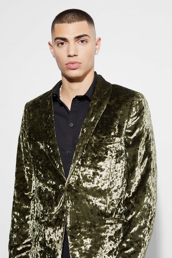 Skinny Blazer aus Samt
