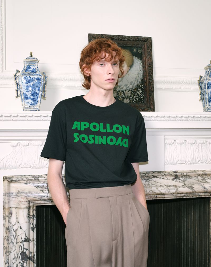 Valentino katoenen T-shirt met Apollon/Dyonisos-print