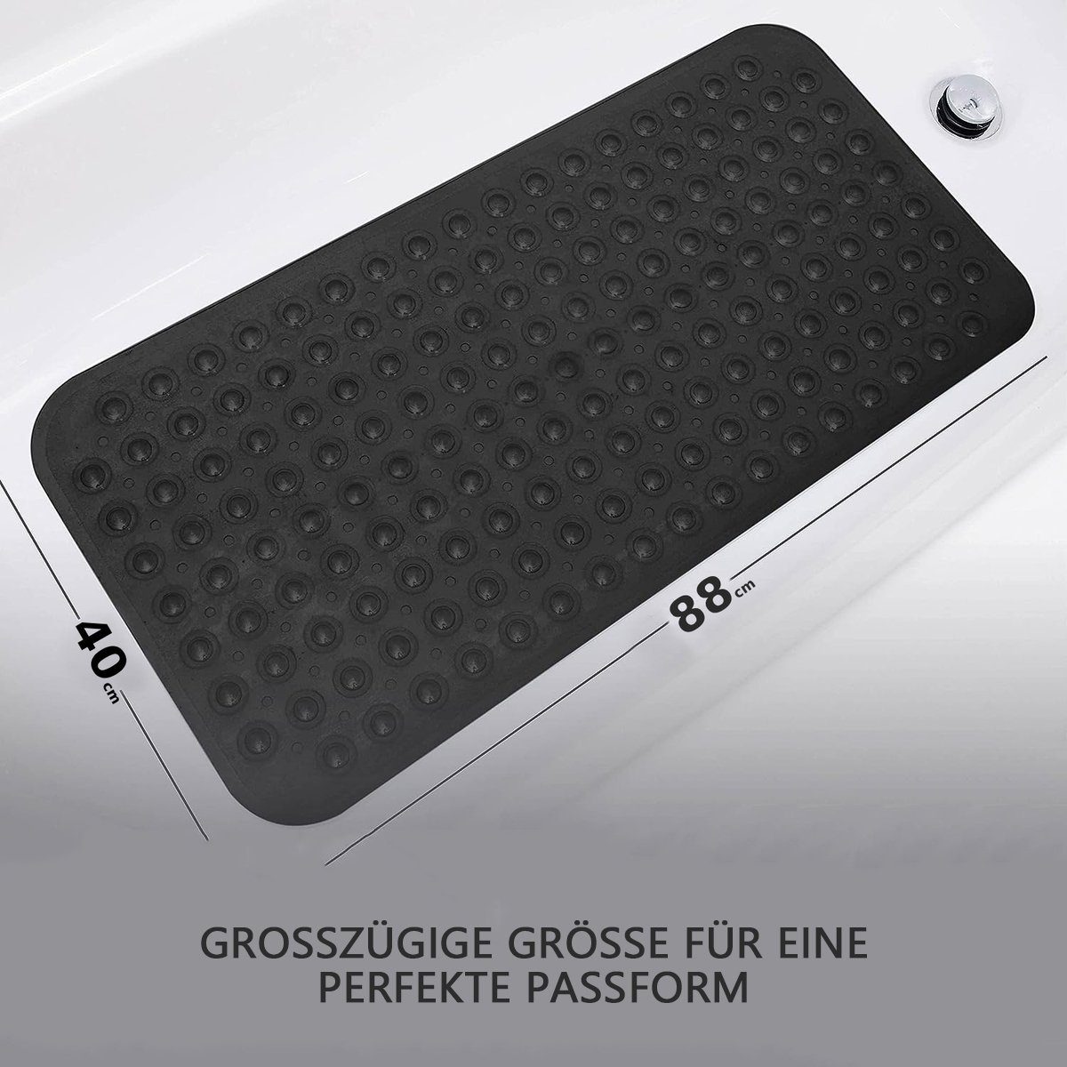 Duschmatte Duscheinlage Duschmatte rutschfest speziell für Erwachsene BOTC, Duschmatte rutschfest für die Dusche, Schnell trocknend, Rutschfest, Vermeidung von Stürzen, sicheres Material, schneller Wasserabfluss, leicht zu reinigen, maschinenwaschbar