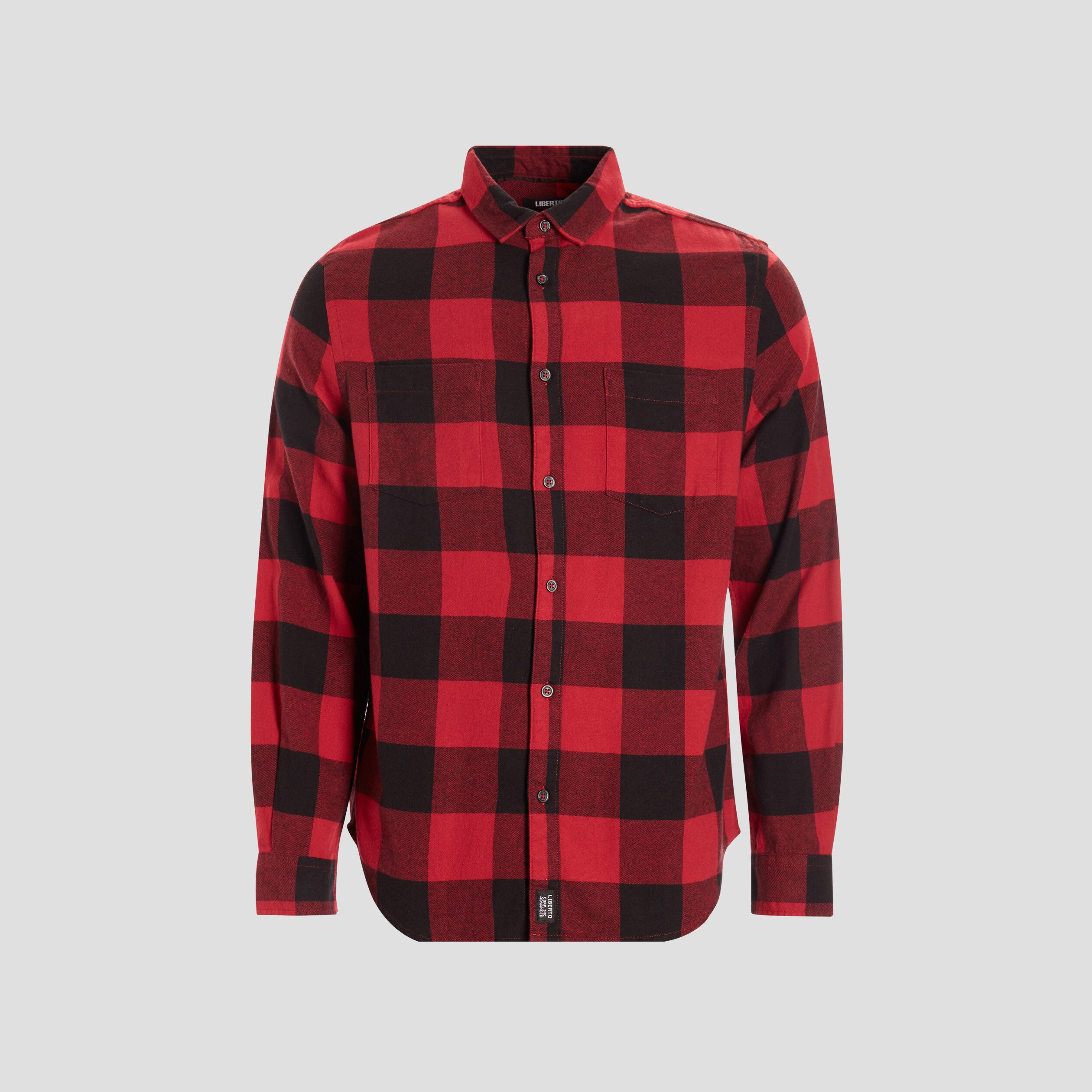 Chemise droite manches longues rouge homme | La Halle