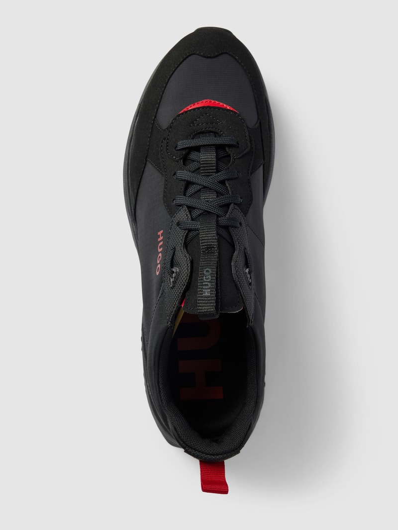 Sneaker mit Label-Details Modell 'Kane' in schwarz