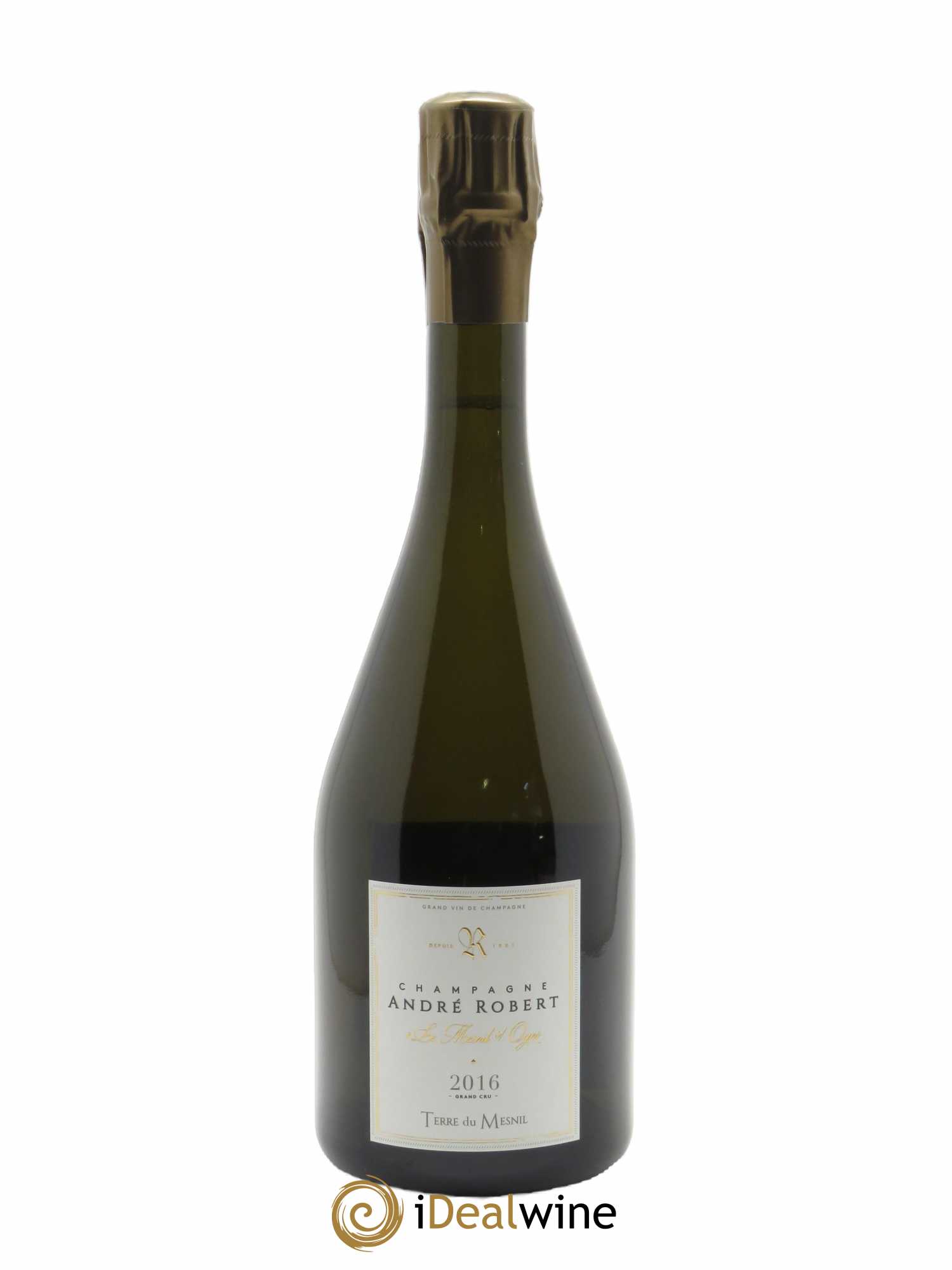 Terre du Mesnil Blanc de blancs Grand Cru Brut André Robert  2016 - Lot de 1 Bouteille