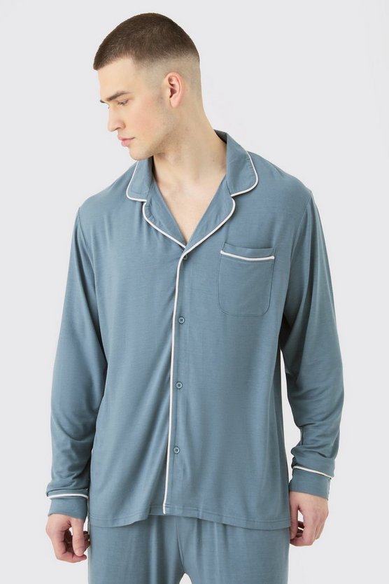 Tall lockeres Premium Loungewear-Hemd & Höschen