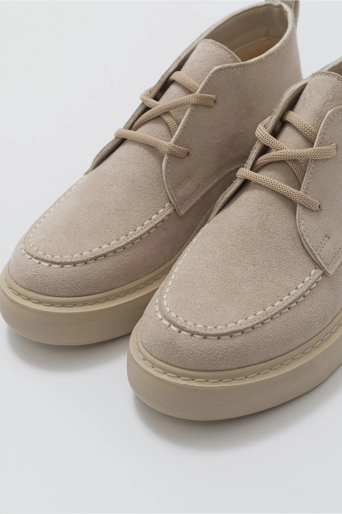 LuviShoes  Ventil Beige Wildleder Damenstiefel