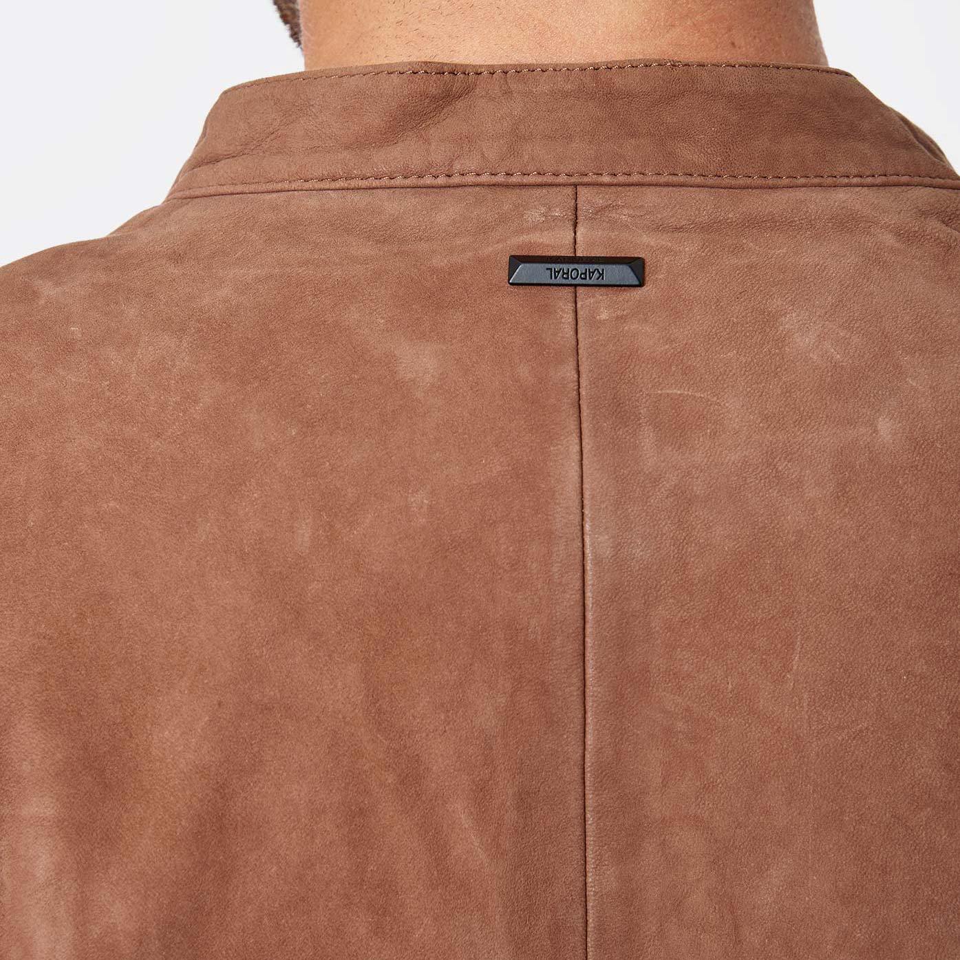 SOMA   Veste en cuir marron Homme