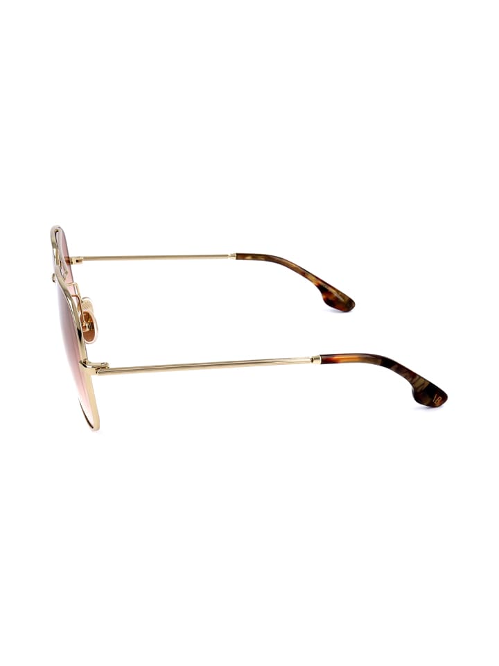 Victoria Beckham Damen-Sonnenbrille in Gold/ Hellbraun günstig kaufen 59