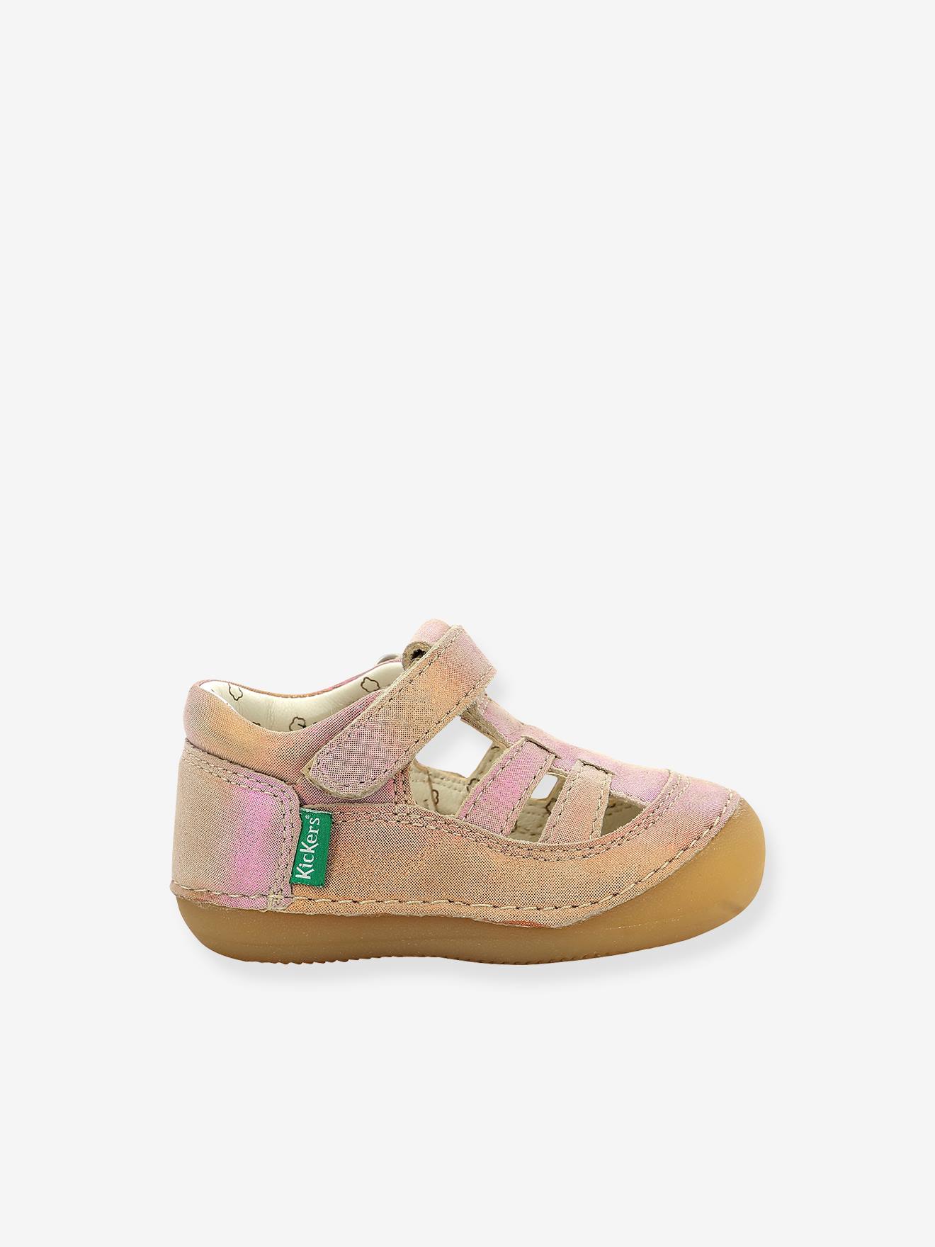 Sandales cuir bébé Sushy Originel Softers KICKERS® blanc