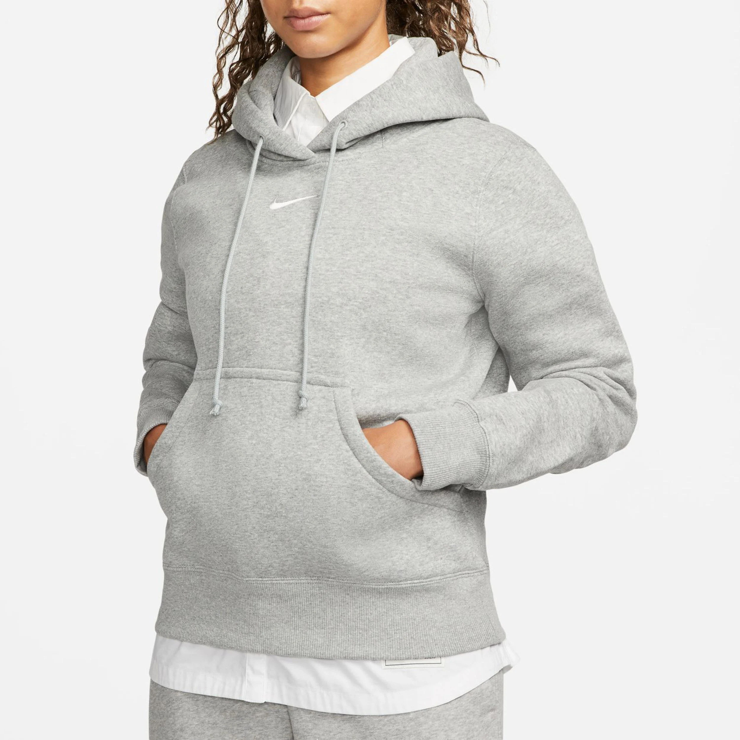 PHNX Fleece Standard Hoody Damen - Hellgrau