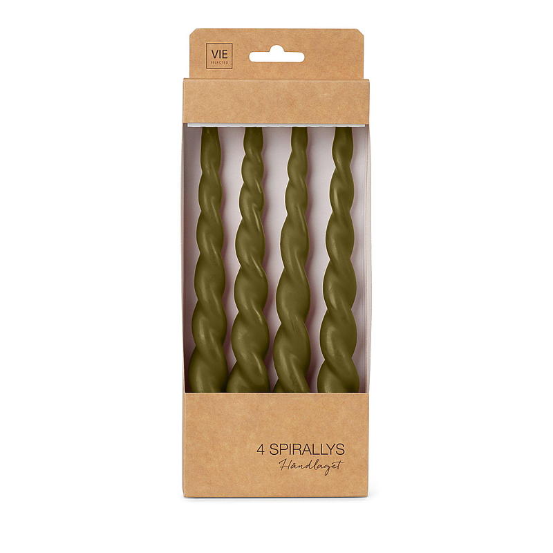 Vie Selected Spirallys 4-pk 24 cm olivengrønn