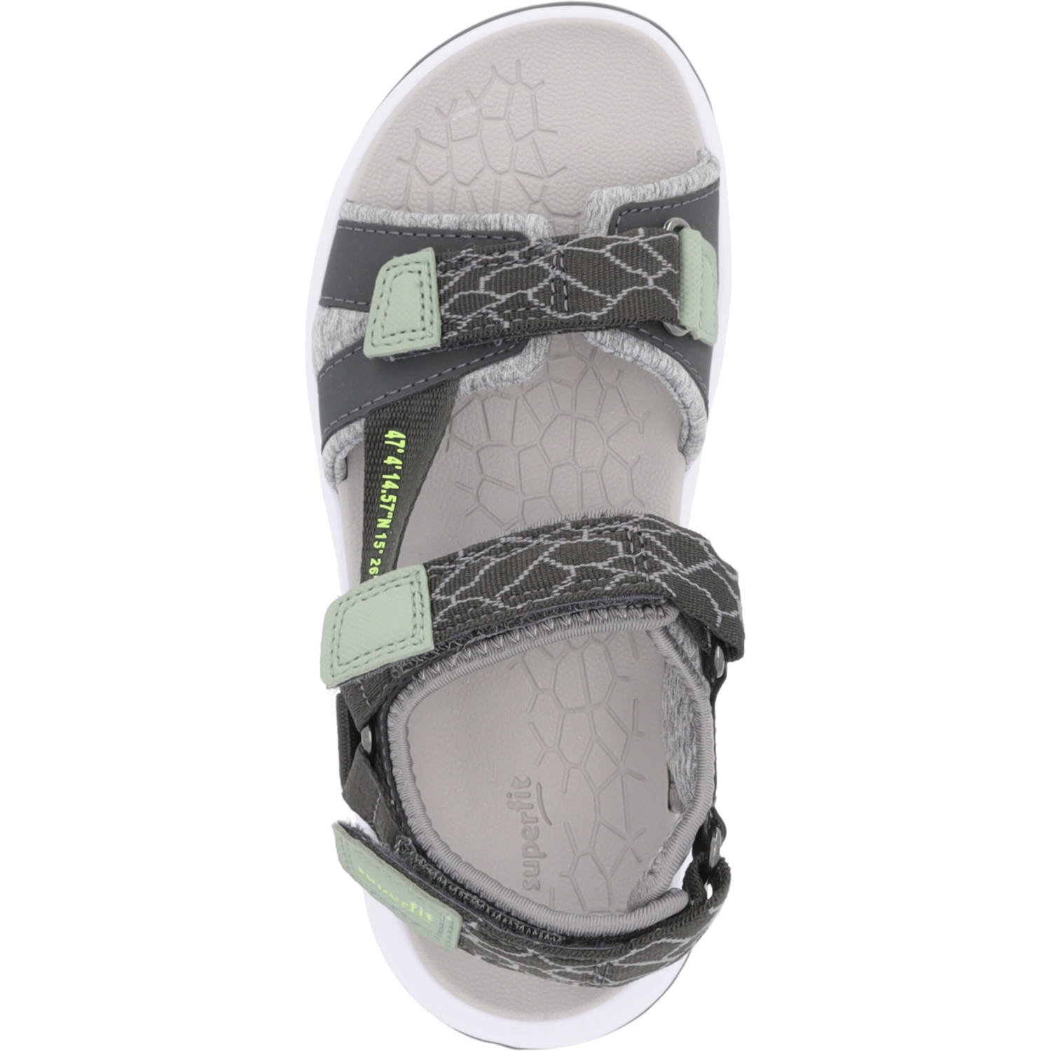 Superfit CRISS CROS 00580, Sandalen (Kinder), Kinder, GRAU/HELLGRAU