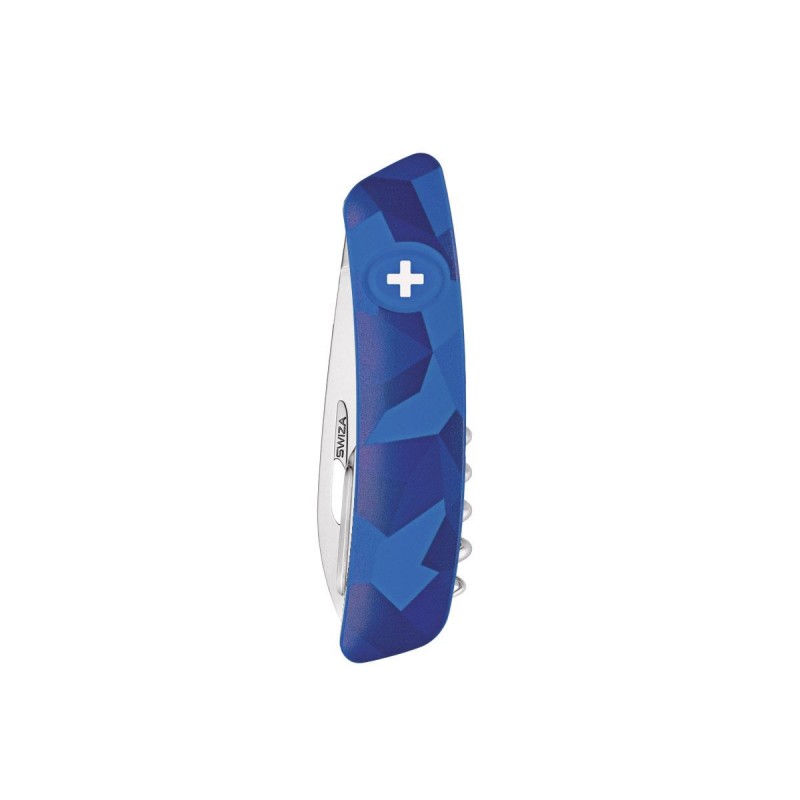 Schweizer Messer, Swiza C03 Camouflage Blue Urban, mit 11 Funktionen, Made in Swiss.