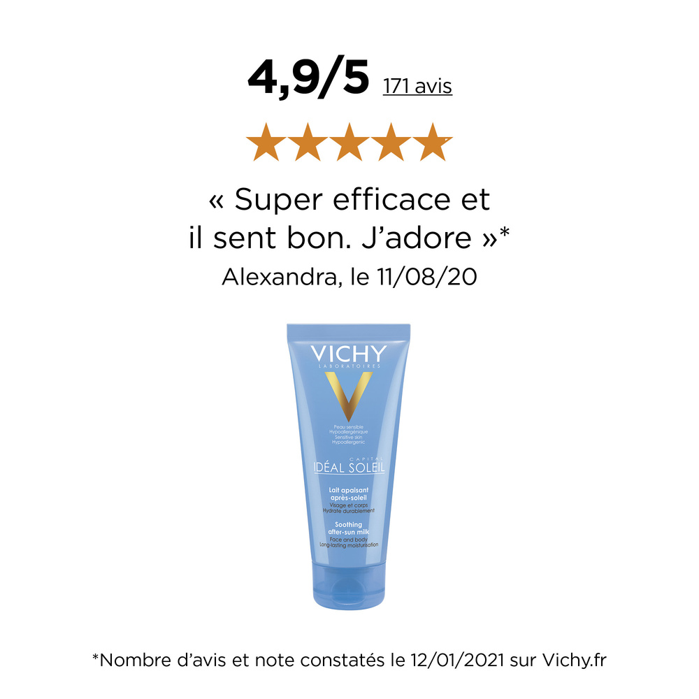 Vichy Soin Lacté Apaisant Visage Et Corps Après-soleil
