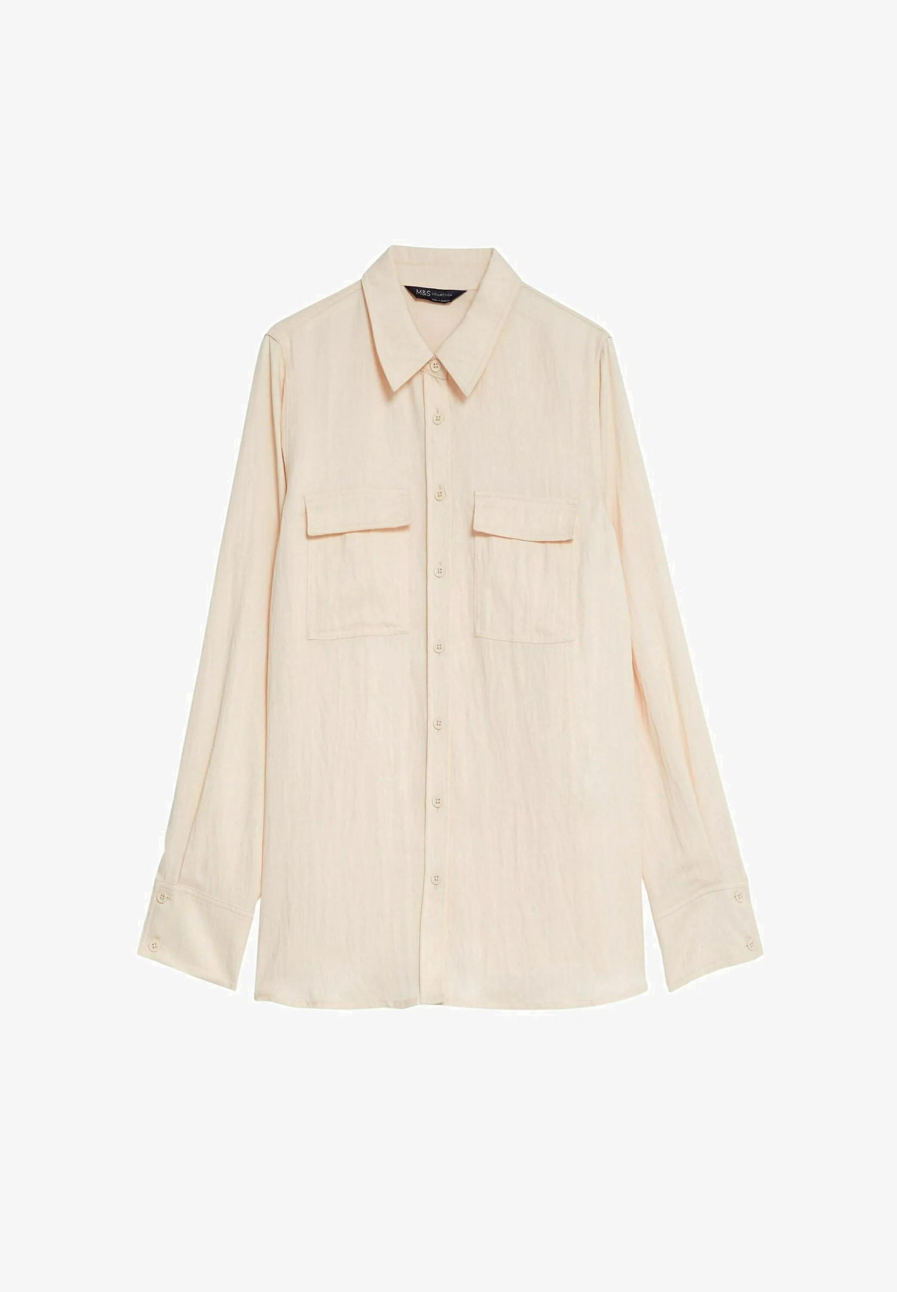 Camisa con cuello rico en algodón de Marks & Spencer