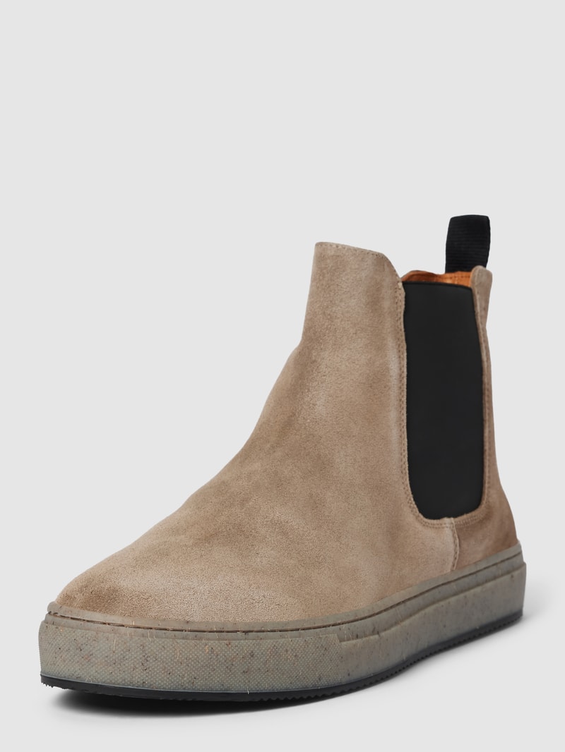 Chelsea Boots mit Label-Prägung Modell 'DIVO' in taupe