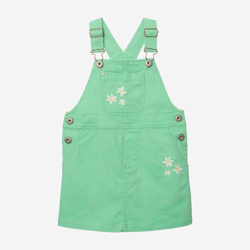 Robe-salopette fille brodée verte Catimini