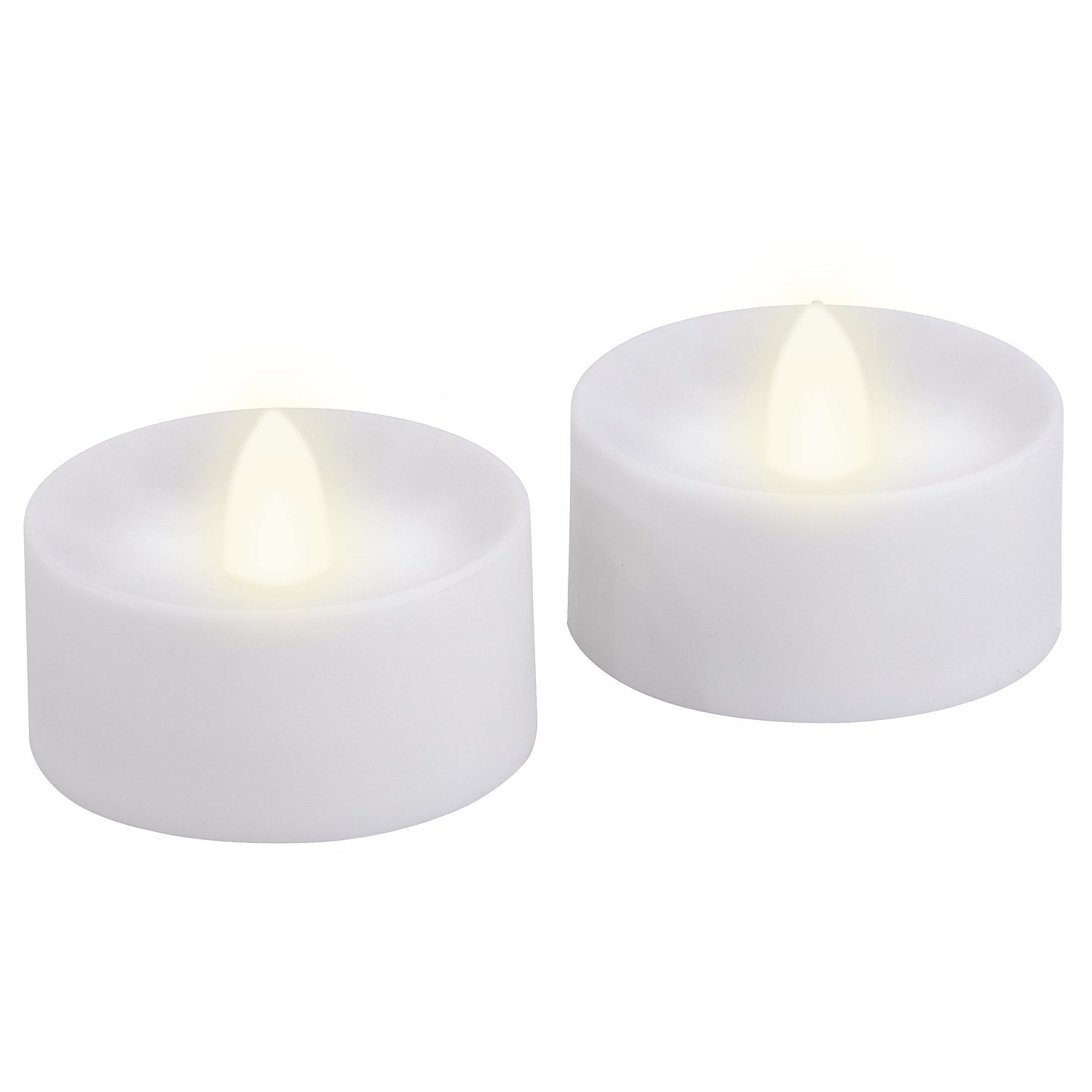 LED Maxi-Teelichter, mit Timer, 6 cm Ø, 2 Stück