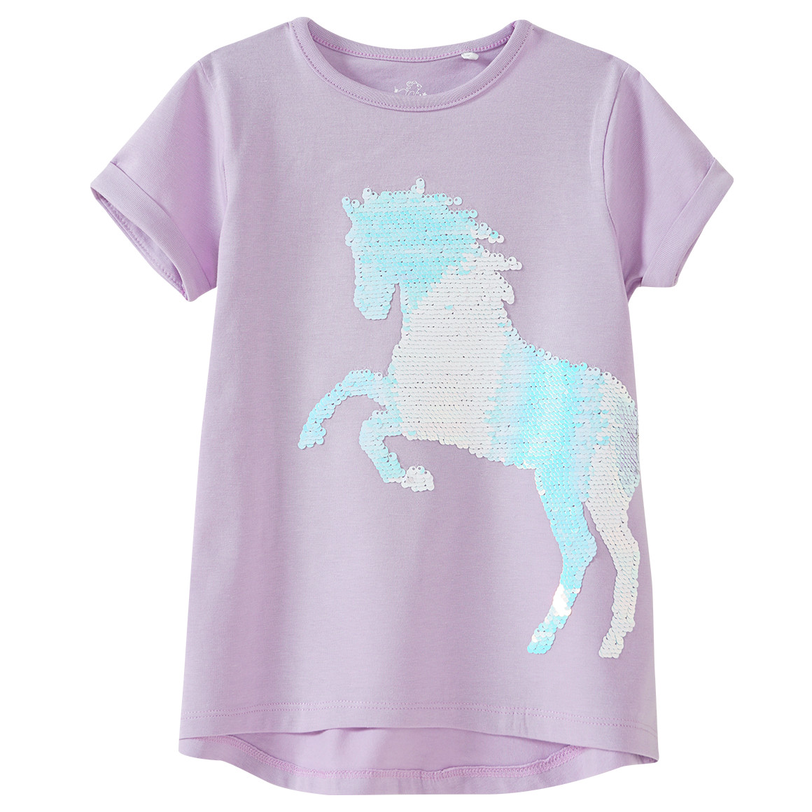 Mädchen T-Shirt mit Wendepailletten