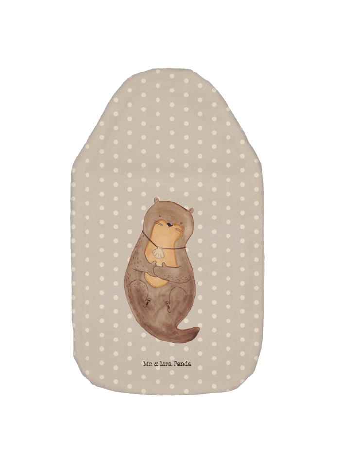Mr. & Mrs. Panda Wärmflasche Otter Muschel ohne Spruch in Grau Pastell günstig kaufen onesize