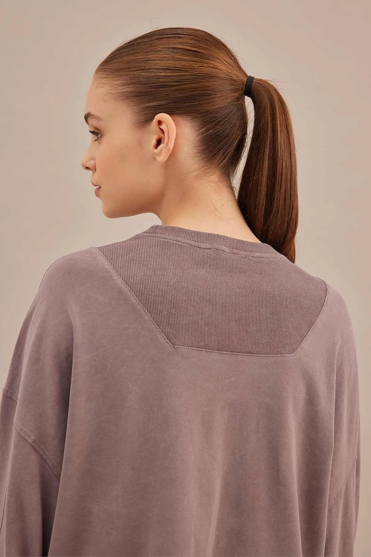 Manuka  Oversize-Sweatshirt mit verblasstem Effekt Lavendel