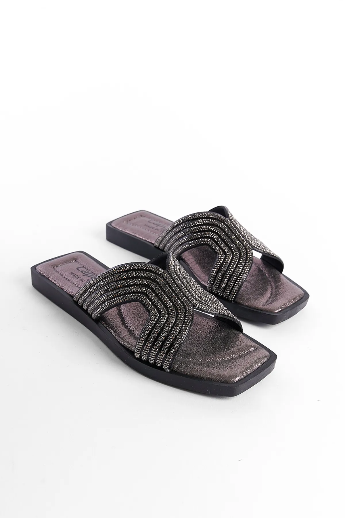 Capone Outfitters  Pantolette - Goldfarben - Flacher Absatz